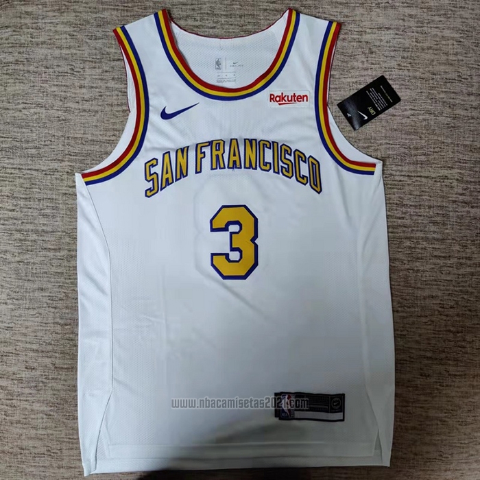 Camiseta Golden State Warriors Jordan Poole #3 Classic Autentico Blanco